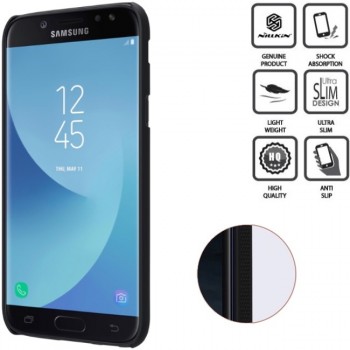 Juodas Frosted shield serijos dėklas + plėvelė Nillkin (GALAXY J7 2017)
